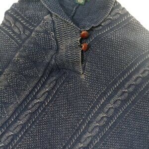 Ralph Lauren poncho knit cotton